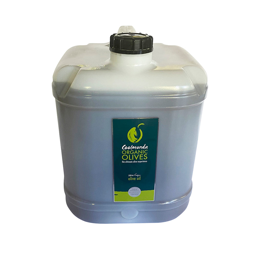 Coolmunda Organic Olives 10 Litre Extra Virgin Manzanillo Olive Oil Cube