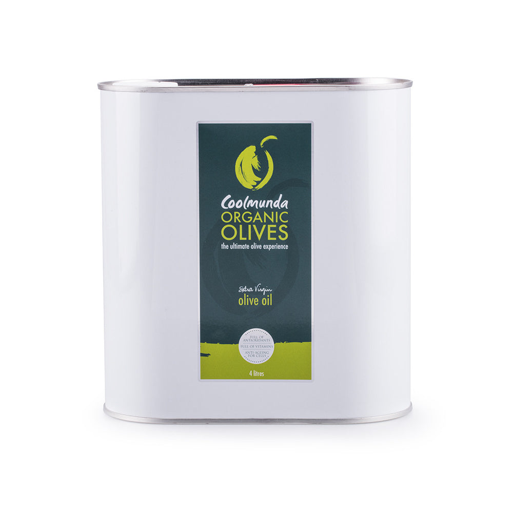 Coolmunda Organic Olives 4 Litre Extra Virgin Manzanillo Olive Oil